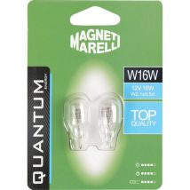 Quantum Energy - Magneti Marelli W16w Coppia Lampadine Auto Vetro 12v 16w Attacco W2,1x9,5d