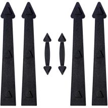 Tigrezy - Magnetic Garage Door Decorative Faux Hinges Handles Accents Hardware Kit Black
