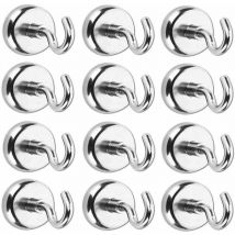 Yzmrbdqc - Magnetic Hooks with Neodymium Magnets Very Strong Hooks for Kitchen, Bathroom, Bedroom, Garage, Locker, Office, Fridge, Key Holder