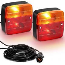 Memkey - Magnetische Anhänger-Rücklichter – 12 v magnetische Anhänger-Lichter – Blinker-Rücklichter – Nummernschildbeleuchtung für LKW-Wohnwagen-Trakt