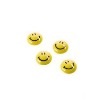 Magnet Smiley 40mm 0,06kg Ferrit gelb 4 St./Pack.