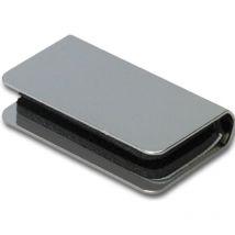 Fonsegrive - Magnetschnapper-Gegenstück für Glas, Glasstärke 6 mm, Stahl verchromt poliert