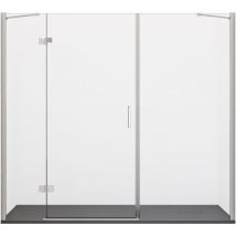 Porta doccia anta battente cristallo 8mm h195 cm regina, seleziona misura 155