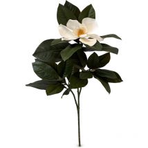 Magnolia Deluxe • Ramo Artificiale • Verde/Fiore Bianco • h cm 65