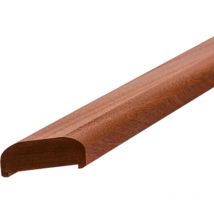 Mahagoni Handlauf-LINKS 45° Winkel- Natur-197x6x3,6cm
