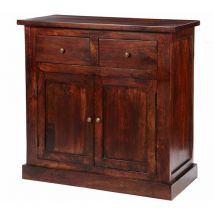 Verty Furniture - Maharani Dark Wood Sideboard 2 Drawers - Dark Wood