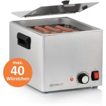 Mahlzeit - Calentador de salchichas eléctrico de acero inoxidable 1200 w Control automático de temperatura, 6 litros
