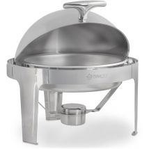 Mahlzeit - Edelstahl Chafing Dish, 6 Liter, rund, Speisenwärmer, Wärmebehälter, Warmhaltebehälter