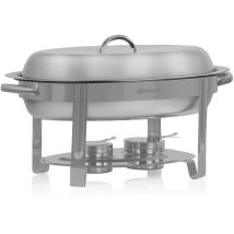 Mahlzeit - Edelstahl Chafing Dish oval 5 Liter, Wärmebehälter, Speisenwärmer für Buffet Catering Party