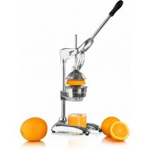 Mahlzeit - Edelstahl Saftpresse cordoba, silber, manueller Entsafter für Orangen, Zitronen, Limetten
