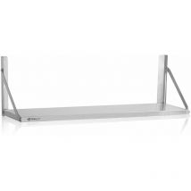 Edelstahl Wandregal, 100 x 30 cm, Silber, Klappbares Hängeregal, Küchenregal, Wandboard - Mahlzeit