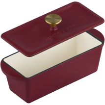 Mahlzeit - Gusseisen Bräter mit Deckel emailliert, 3 Liter, Dark Cherry, Schmortopf, Bratentopf