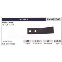 Pubert - Mähmesser rechts für Kreiselgrubber mb fun h 450