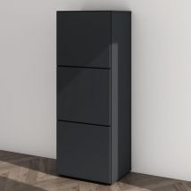 Schuhschrank Schuhkommode mit 3 Schränken bth: 45x36x120 cm Schuhregal Möbel in Anthrazit matt Schuhschrank02 - Mai&mai