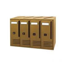 Vertikaler Würfelmodell-Briefkasten mit 4 Plätzen für Eigentumswohnungen – Wohnzimmer