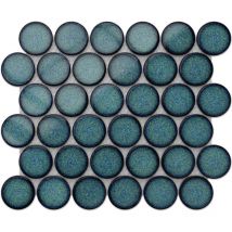 Mosaïque en céramique sur maille pour salle de bain ou cuisine 30.6 cm x 26.5 cm - Adriatic Breeze