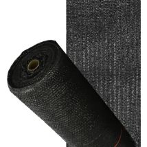 Maille d'ombrage noire, rouleau de 1,0 mètre, 50 mètres, réduit les radiations, protège le jardin et la terrasse, régule la temp