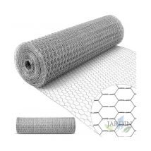 Grillage métallique hexagonal anti-torsion 1 x 5 m, mailles de 19 mm pour clôtures, fermes, animaux