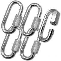 Maillon à visser x5 - 3 à 5 mm - Gris