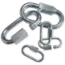 Oc-pro - Maillons rapides en acier zingue - mousquetons a visser - dtail : 8 mm