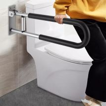 Main courante de toilette pliante pour personnes âgées 60x15 cm Main courante de salle de bain pour handicapés 120kg antidérapante