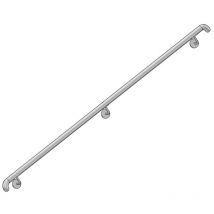 Metalenstock - Main courante escalier murale inox 304 en kit longueur 2,5 m crosses ergonomiques