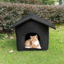 Gabrielle Maison d'extérieur pour chats résistante aux intempéries, Maison d'intérieur pour chiens, Tente pour chats pliable et résistante aux