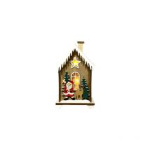 Maison du Père Noël avec lumière de Noël