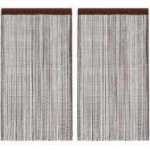 Furniture Limited - 2 Pz Tende a Fili 100x250 cm Marroni