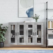 Furniture Limited - Armadietti a Parete 2 pz Grigio Cemento in