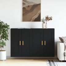 Furniture Limited - Armadietti a Parete 2 pz Neri in Legno