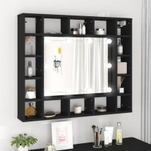 Maison Exclusive - Furniture Limited - Armoire à miroir à led noir 91x15x76,5 cm