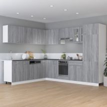 Prolenta Premium - Furniture Limited - Armoire de plancher à tiroir Sonoma gris