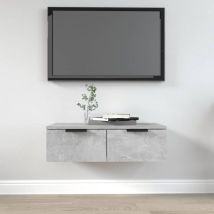 Prolenta Premium - Furniture Limited - Armoire murale Gris béton 68x30x20 cm Bois