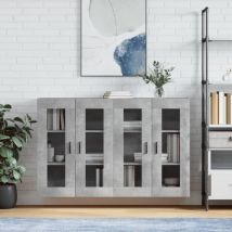 Maison Exclusive - Furniture Limited - Armoires murales 2 pcs gris béton bois