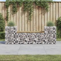 Furniture Limited - Banco jardín con gaviones madera pino