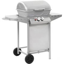Furniture Limited - Barbecue a Gas con Griglia 2 Fornelli Argento