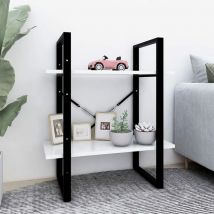 Furniture Limited - Bibliothèque à 2 niveaux Blanc 60x30x70 cm bo