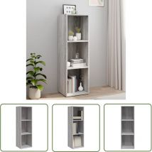 Furniture Limited - Bibliothèque/Meuble tv sonoma gris 36x30x114