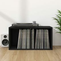 Prolenta Premium - Furniture Limited - Boîte de rangement de vinyles Noir 71x34x36cm