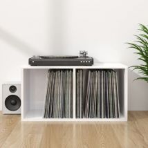 Prolenta Premium - Furniture Limited - Boîte de rangement de vinyles Blanc brillant