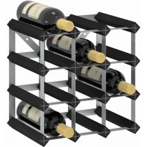 Hommoo - Furniture Limited - Botellero para 12 botellas madera maciza de