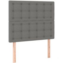 Cabeceros 2 unidades de tela gris oscuro 90x5x78/88 cm vidaXL