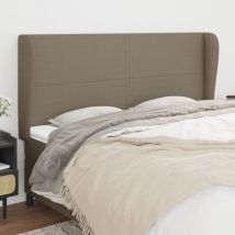 Furniture Limited - Cabecero con orejas de tela gris taupe