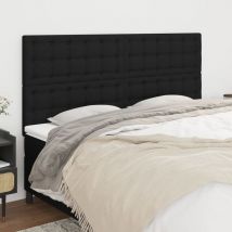 Furniture Limited - Cabeceros 4 unidades de tela negro