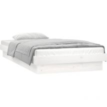 Prolenta Premium - Furniture Limited - Cadre de lit à led sans matelas blanc 90x200