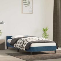 Prolenta Premium - Furniture Limited - Cadre de lit sans matelas bleu foncé 80x200