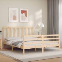 Furniture Limited - Cadre de lit sans matelas 160x200 cm bois mas