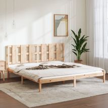 Prolenta Premium - Lit double pour adulte Cadre de lit - Bois massif 180x200 cm Super King BV493524 - BonneVie