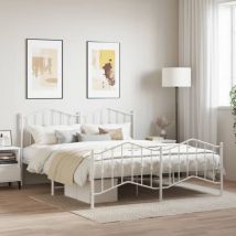 Furniture Limited - Cadre de lit métal sans matelas et pied de